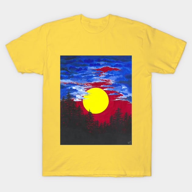 Red Skies T-Shirt by Art by Veya